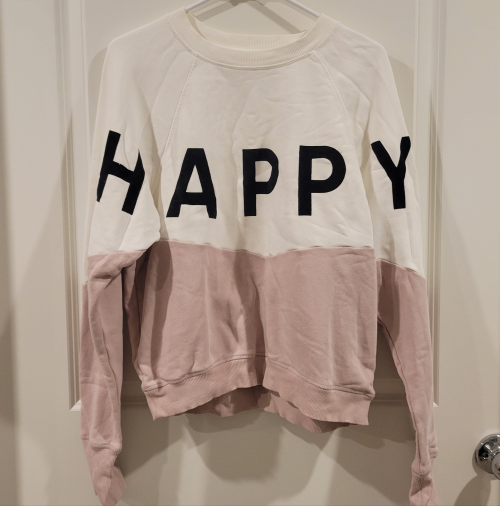 Spiritual Gangster Happy Bridget Raglan Pullover Size Medium